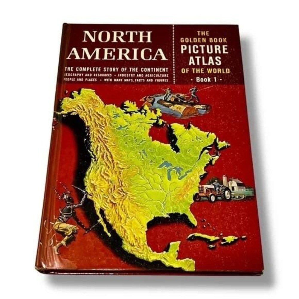The Golden Book Picture Atlas Book 1 North America 1960 Vintage